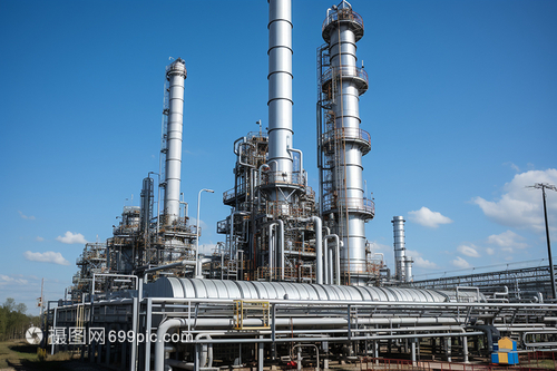 工業化工廠的煙囪管道